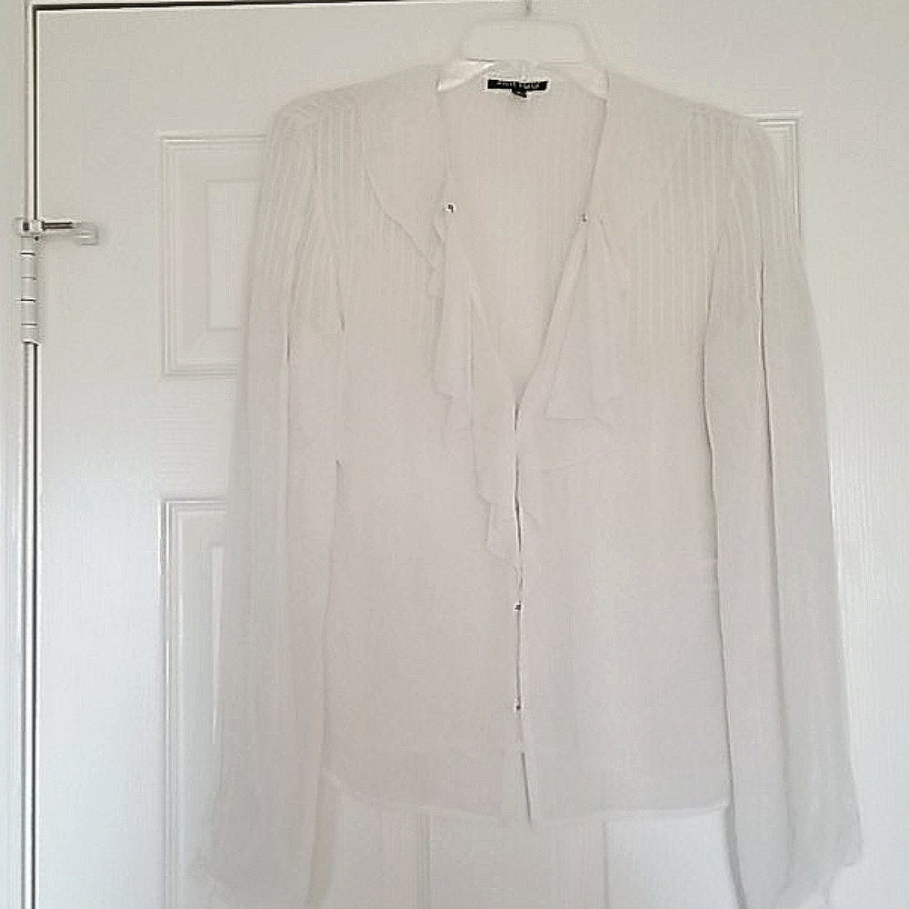 Anne Klein Sheer long sleeve blouse